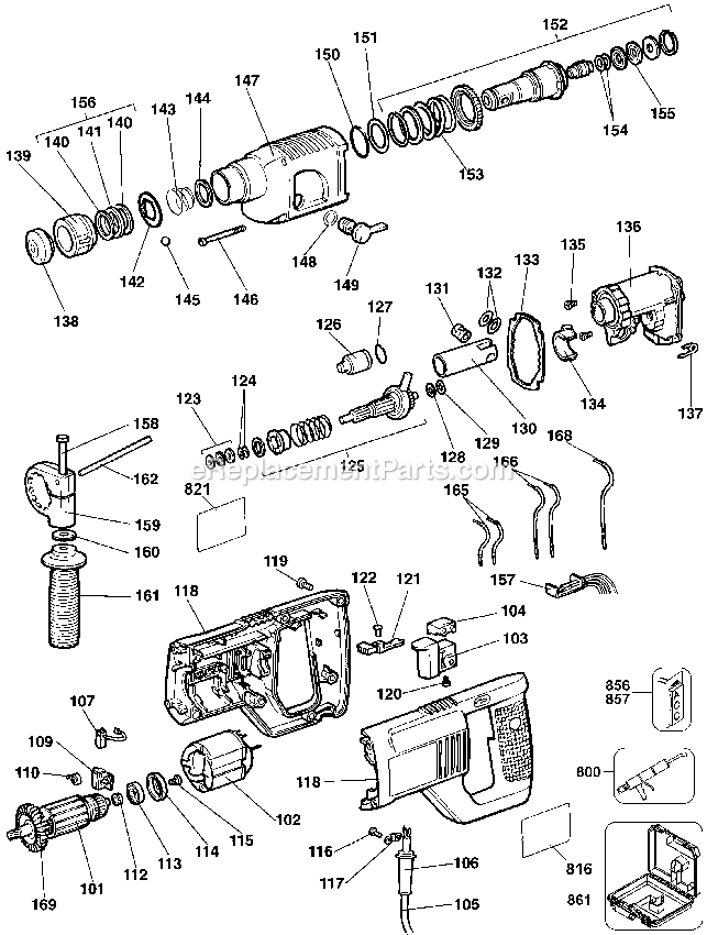 Black and Decker 5054K (Type 101) 3/4 D-Hnd.Hamr Power Tool Page A Diagram